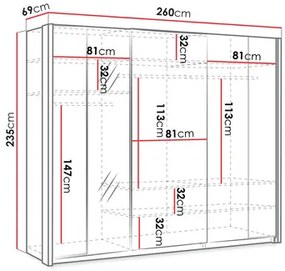 Šatníková skriňa Linordia Maxi MX6 (biela). Vlastná spoľahlivá doprava až k Vám domov. 1122585
