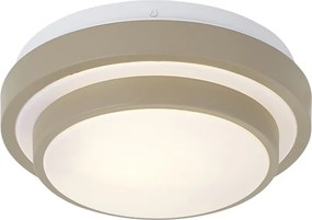 Moderné stropné svietidlo sivohnedé s bielou farbou 25 cm IP44 - Walden
