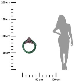 Liatinový nástenný držiak na záhradnú hadicu Birds, 25x18 cm, hnedá