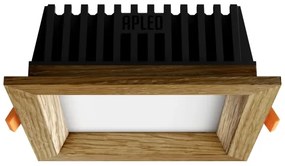 APLED - LED Podhľadové SQUARE WOODLINE LED/6W/230V 4000K 12x12 cm dub masív