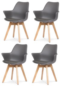 Súprava jedálenských stoličiek CT-771 GREY, 4 ks