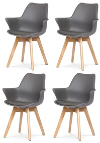 Súprava jedálenských stoličiek CT-771 GREY, 4 ks