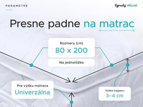 Dvojvrstvový chránič matraca - TOPPER 80x200 cm
