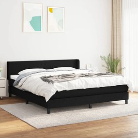 Posteľný rám boxspring s matracom čierny 160x200 cm látka 3129563