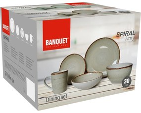 Banquet Súprava jedálenská Spiral Ivory, 30 ks