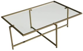 Konferenčný stolík SLNKO 35x94 cm zlatá/číra