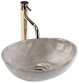 Rea Sofia Mini, umývadlo na dosku 350x260x125 mm, imitácia kameňa - kashmir, REA-U9238