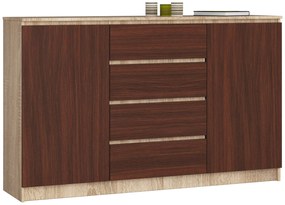 Komoda Koa  (dub sonoma + wenge). Akcia -19%. Vlastná spoľahlivá doprava až k Vám domov. 1069402