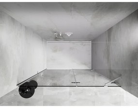 Mexen, Mexen Lunar pravé otočné sprchové dvere 135 cm, transparentné, biele - 834-135-000-20-00-P