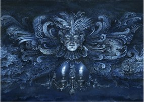 Sklenený obraz - Temné baroko (70x50 cm)