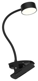 Top Light-LED, dotykovo stmievateľná stolná lampa s klipom BELLA, LED 4,8 W/5 V, 3000–6500 K, čierna