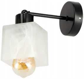 BERGE LED nástenné svietidlo - 1xE27 KOCKA BIELA