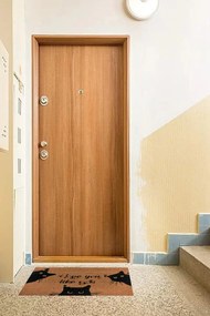 Hanse Home, Rohožka Hope you like cats 105667 – na von aj na doma, 45x75, hnedá, chodba / predsieň