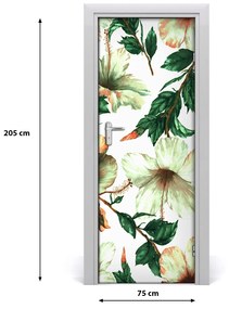 Samolepiace fototapety na dvere hibiskus 75x205 cm