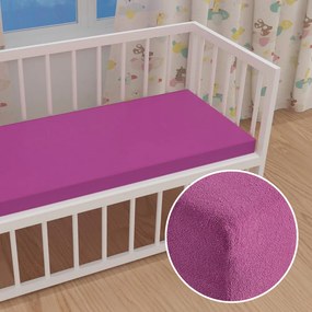 Detské froté napínacie prestieradlo do postieľky FR-009 Orgovánové 60 x 120 x 10 cm - do postieľky