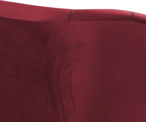Trojmiestna pohovka Olivio, červená zamatová látka