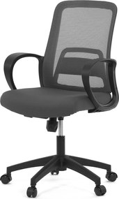 Kancelárska otočná stolička NERO — látka, sivá