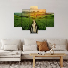 Obraz - Východ slnka nad údolím (150x105 cm)