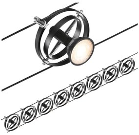 Paulmann 94494 - SADA 8xGU5,3/7,5W Bodové svietidlo CARDAN 230V čierna