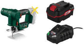 Parkside®  Aku priamočiara a chvostová píla Psssa 20 Li B2 + Akumulátor 20 V/4 Ah PAP 20 B3 + Nabíjačka 20 V/4,5 A PLG 20 C3  (800011213)