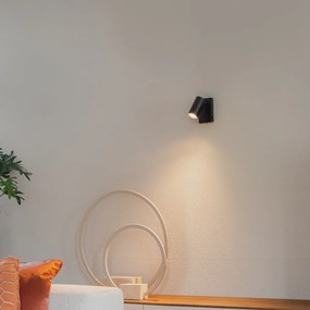 Moderná nástenná lampa čierna nastaviteľná s vypínačom - Jeana Luxe