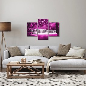 Obraz - fialový, vodopád (90x60 cm)