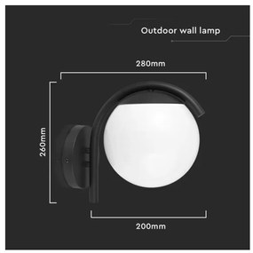 Vonkajšia nástenná lampa 1xE27/60W/230V IP44 čierna