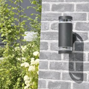 Vonkajšie nástenné svietidlo RINO 2xGU10/12W/230V IP54 čierna