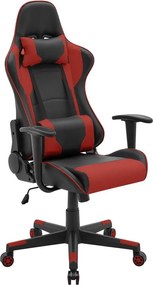Kancelárska stolička SILVERSTONE, čierno/červená