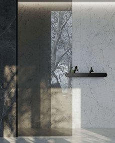 Rea Rea, kúpeľňová polica 45cm, SF03, čierna matná, REA-06006