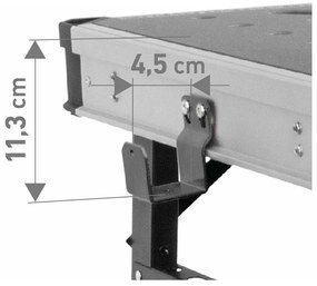 Stavebný stôl s vysokou nosnosťou max. 450kg FORTUM 4759990