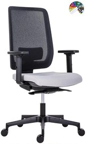 ANTARES Kancelárska stolička 1930 SYN ECLIPSE NET čalúnenie KOŽA LEATHER