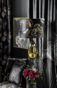 ZATEMŇOVACÍ ZÁVES NA PÁSKE LIMITED COLLECTION PEONIA2 140X270 CM ČIERNA