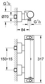 GROHE 34169001 - Termostatická sprchová batéria GROHTHERM 2000 DN 15 chróm