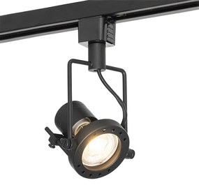 Priemyselný koľajnicový systém čierny s 5 reflektormi 1-fázový - Suplux