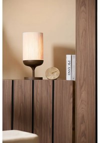 Tmavohnedá stolová lampa s textilným tienidlom (výška 50 cm) Dania – Light &amp; Living