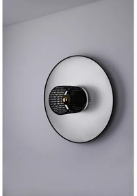 Duolla - Nástenné svietidlo TOKYO RATTAN 1xE27/15W/230V pr. 50 cm strieborná/čierna