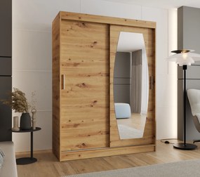Šatníková skriňa 150 cm Rosaria (dub artisan). Akcia -20%. Vlastná spoľahlivá doprava až k Vám domov. 1126296