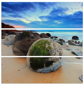 Obraz na plátne - Balvany na pláži  - štvorec 307C (105x105 cm)