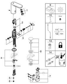 GROHE 36366002 - Elektronická umývadlová batéria GET E, lesklý chróm