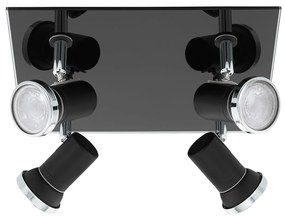 EGLO LED stropné bodové osvetlenie TAMARA 1, 4xGU10, 3,3 W, teplá biela, čierne, IP44