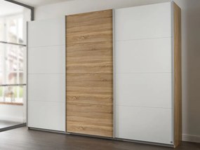 Šatníková skriňa Kulmbach, dub sonoma / biela