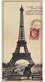 Ceduľa značka Paríž Eiffelova veža