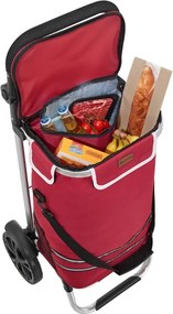 Nákupný vozík 3 v 1 – objem 56 l, červený