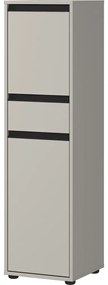 Sivá vysoká úzka kúpeľňová skrinka 33x121 cm Lemont – Germania
