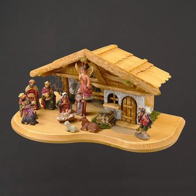 AMADEA Drevený betlehem BEZ FIGURÍK 45 cm