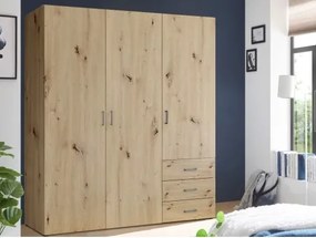 Šatníková skriňa Koski, 150 cm, dub artisan%