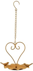 Závesné napájadlo pre vtáky Lucia, 46x22 cm, kov, žltá