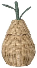 Ferm Living Prútený košík s vekom Pear