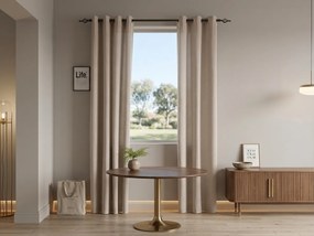 Záves TAVIO 140x250 cm, svetlobéžový Zavesenie: Riasiaca páska